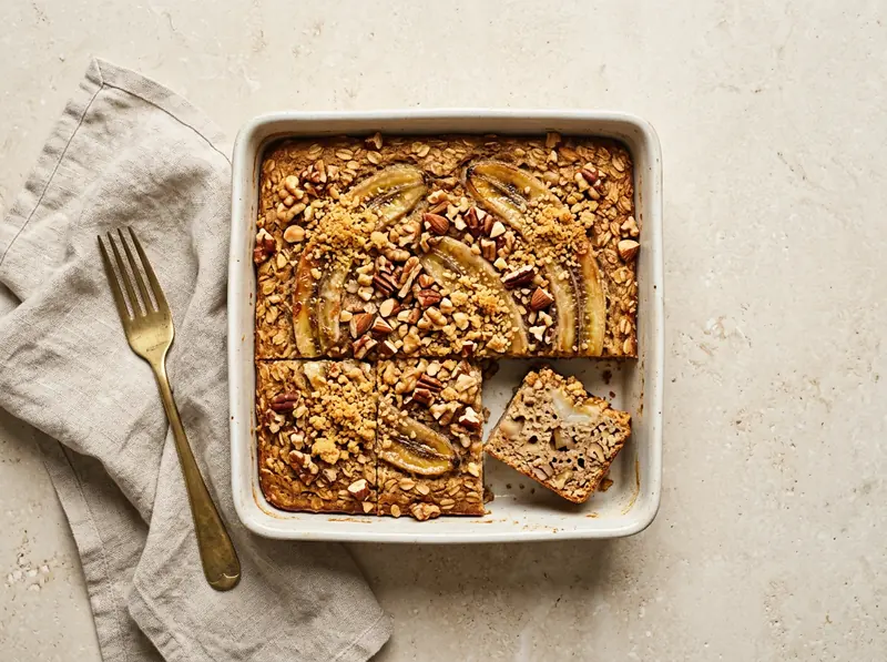 Banana bread baked oats