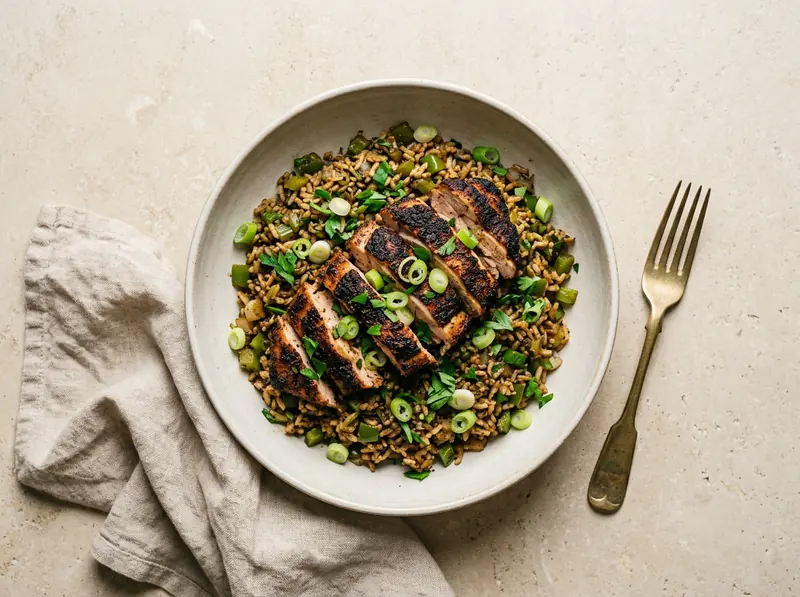 Cajun chicken & dirty rice