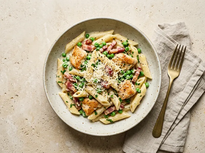Creamy chicken & bacon pasta