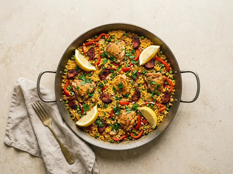 Chicken & chorizo paella