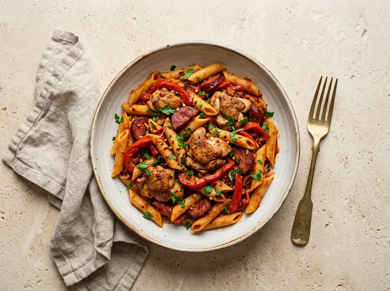 Chicken & chorizo pasta
