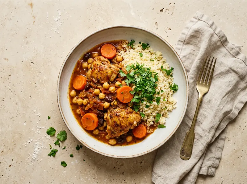 Moroccan chicken & chickpea tagine