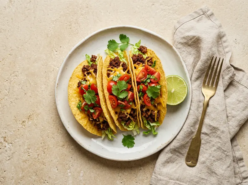 Crispy beef tacos