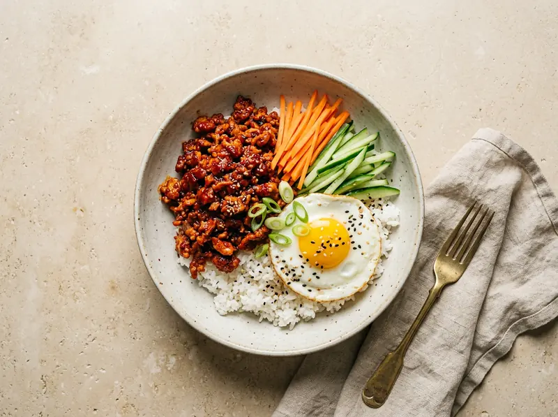 Gochujang pork rice bowls