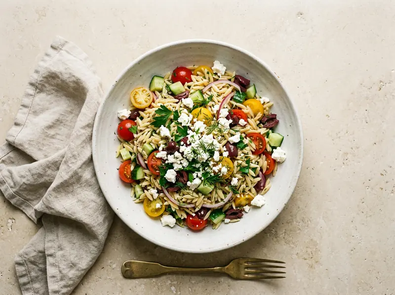 Greek orzo salad