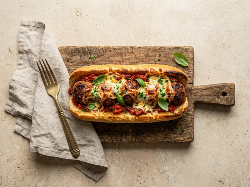 Meatball marinara subs