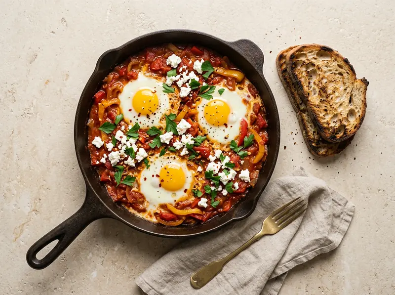 Shakshuka with feta
