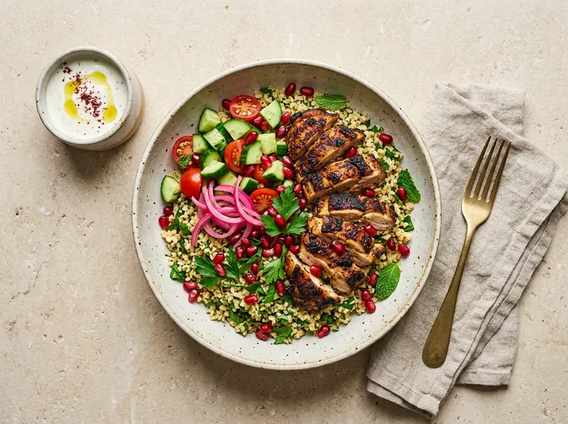 Chicken shawarma bowls