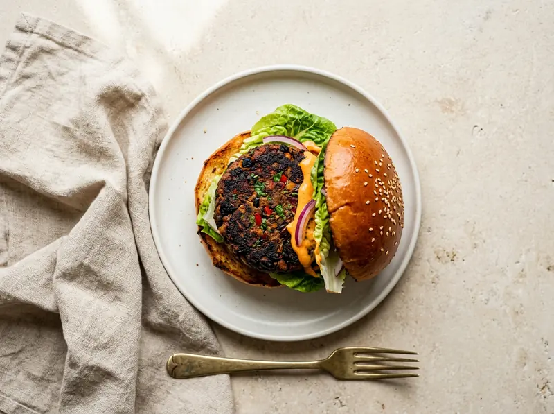Spicy bean burgers