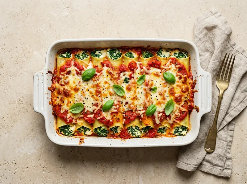 Spinach & ricotta cannelloni