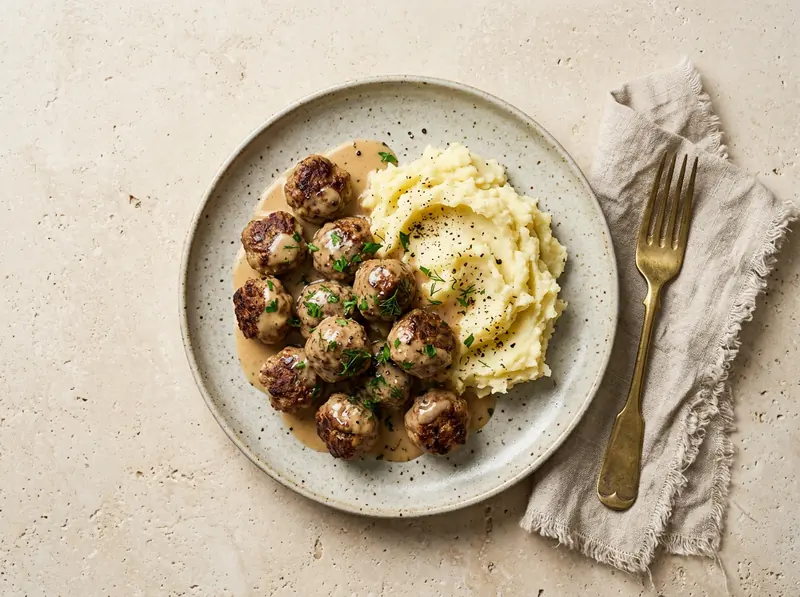 Swedish meatballs with mash