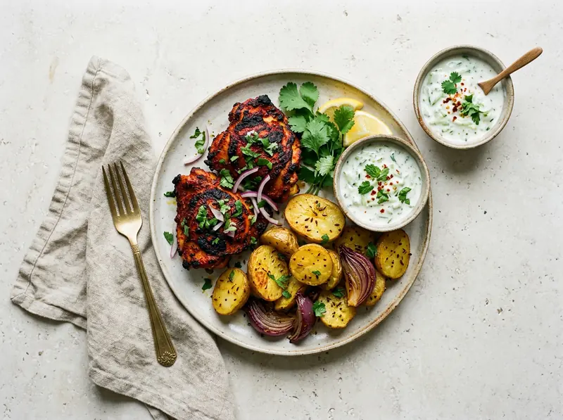 Tandoori chicken & Bombay potatoes