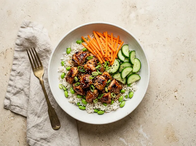 Teriyaki chicken rice bowls